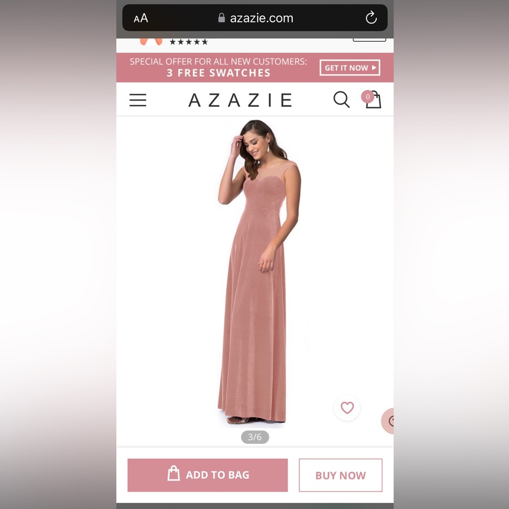 Azazie Maben Velvet Dress